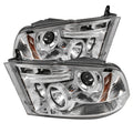 SPYDER Dodge Ram 1500 09-14 Projector Headlights Halogen- CCFL Halo LED - Chrm PRO-YD-DR09-CCFL-C 5030337
