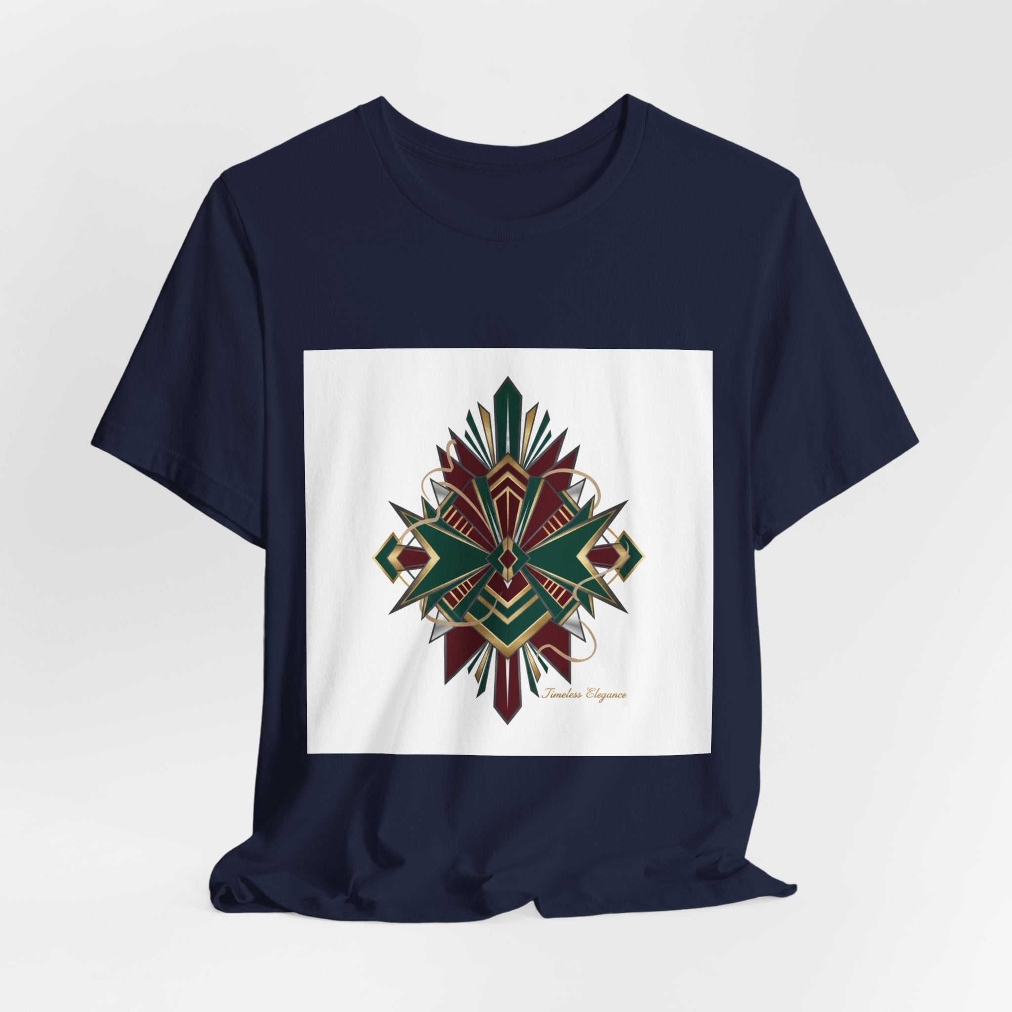 "Timeless Elegance" Art Deco Geometric T-Shirt | Vintage Luxury Graphic Tee