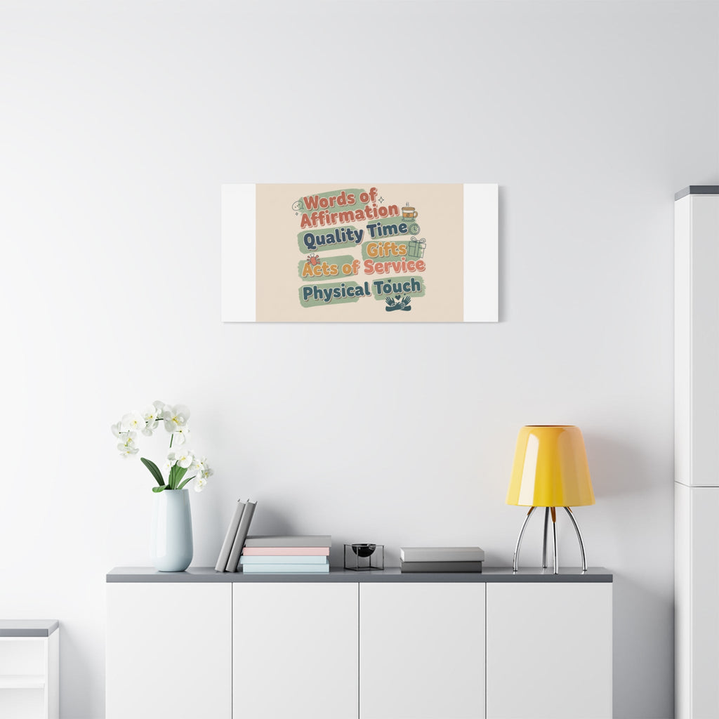 Love Languages List Matte Canvas Wall Art | love language meme, relationship humor
