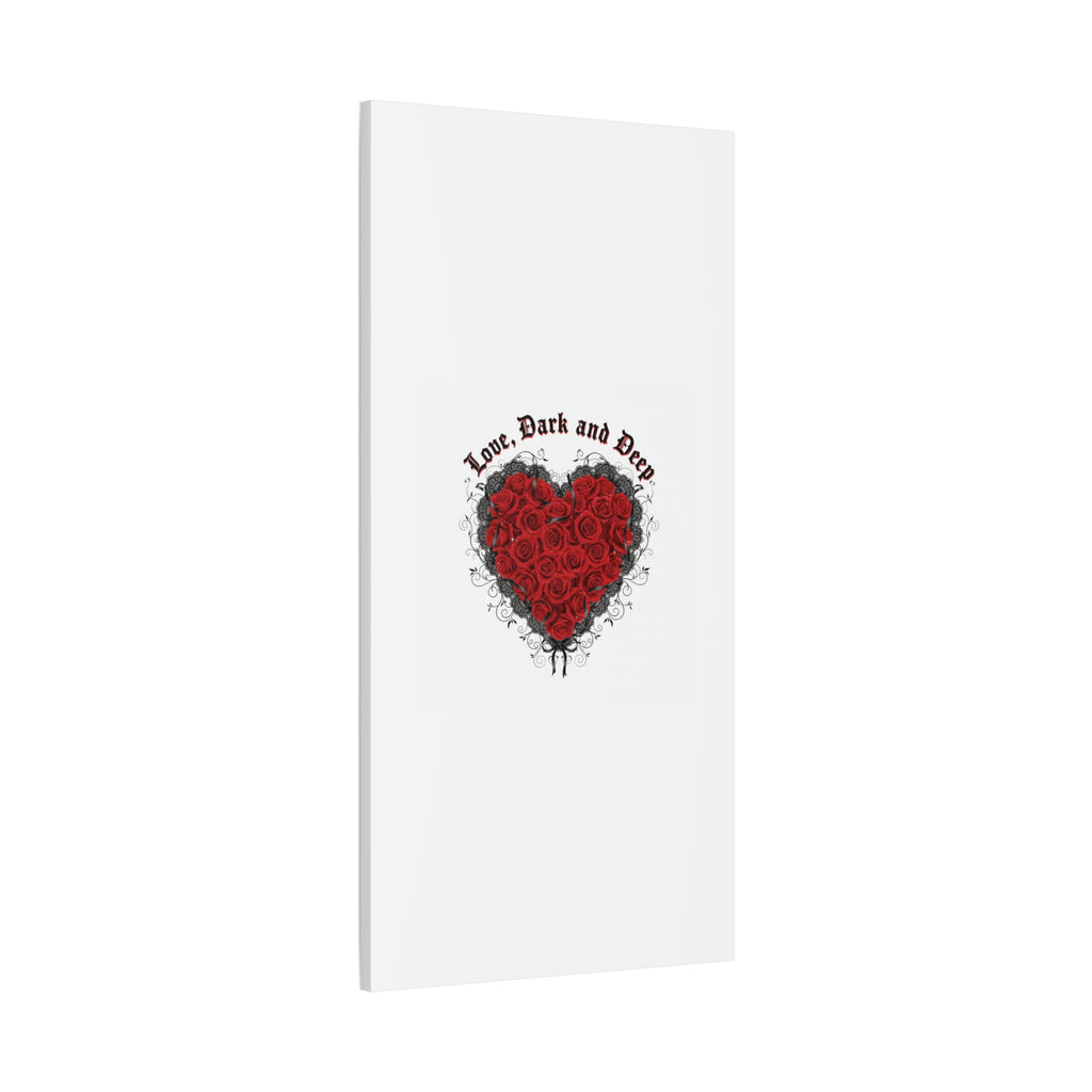 Love Dark and Deep Heart Canvas, Nu Romantic Gothic Romance, 80s Nostalgia