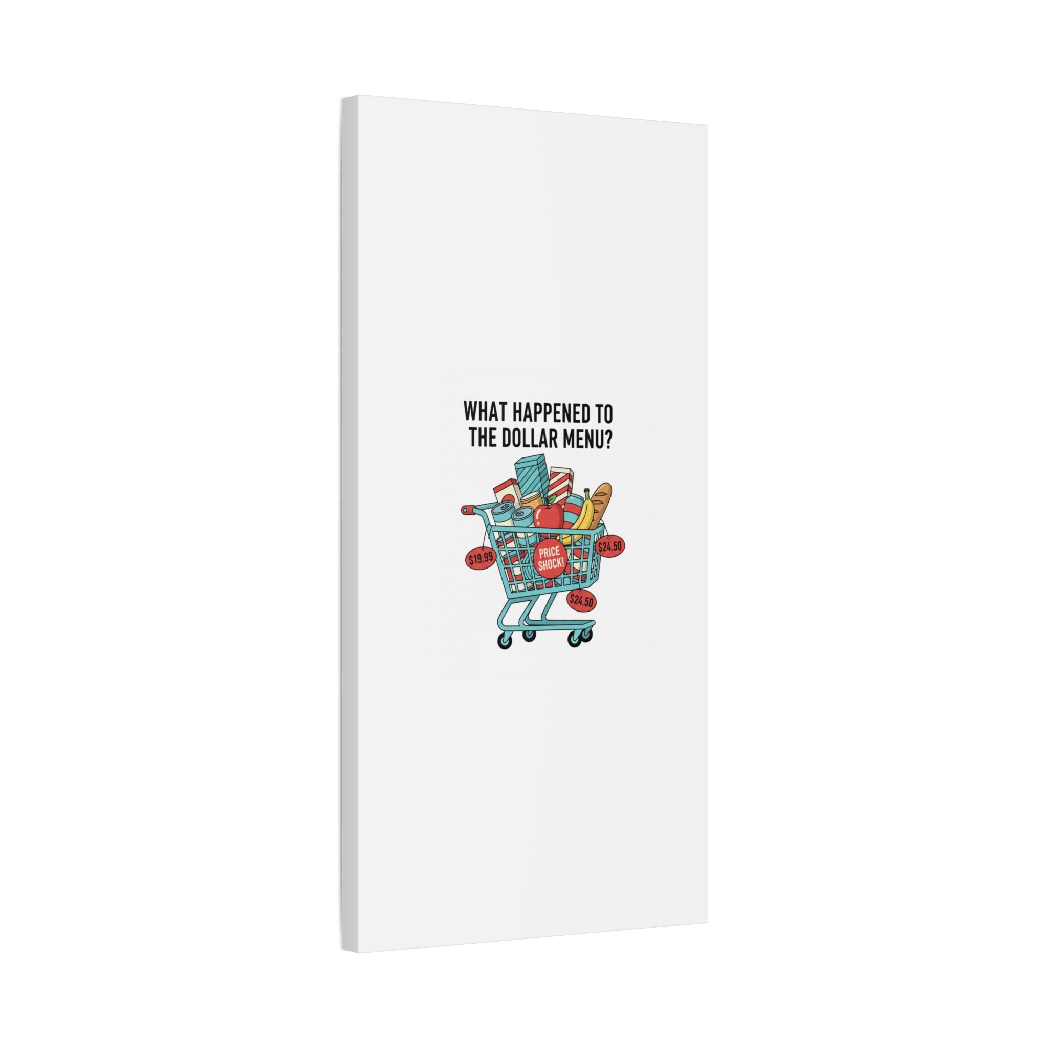 What Happened to the Dollar Menu? Canvas | Grocery Prices Meme, Price Shock Wall Art