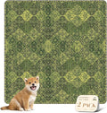 nunubaby Washable Pee Pads for Dogs, Stylish, Non-Slip and Leak-Proof Pee Pads. Reusable Potty Pads for Dogs for Crates and Floors.(Green/Multi, 36" x36")