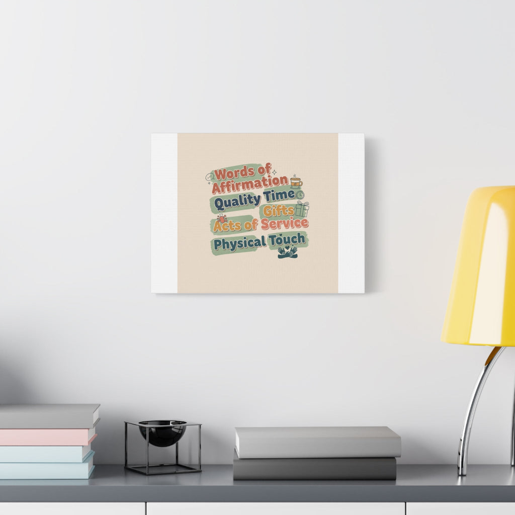 Love Languages List Matte Canvas Wall Art | love language meme, relationship humor