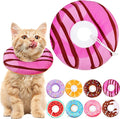 Cat Cone Collar Soft, Cat Recovery Collar for Wound Healing Cute Cat Adjustable Cat Cones to Stop Licking Comfortable Lightweight Neck Elizabethan Collars for Cats Purple