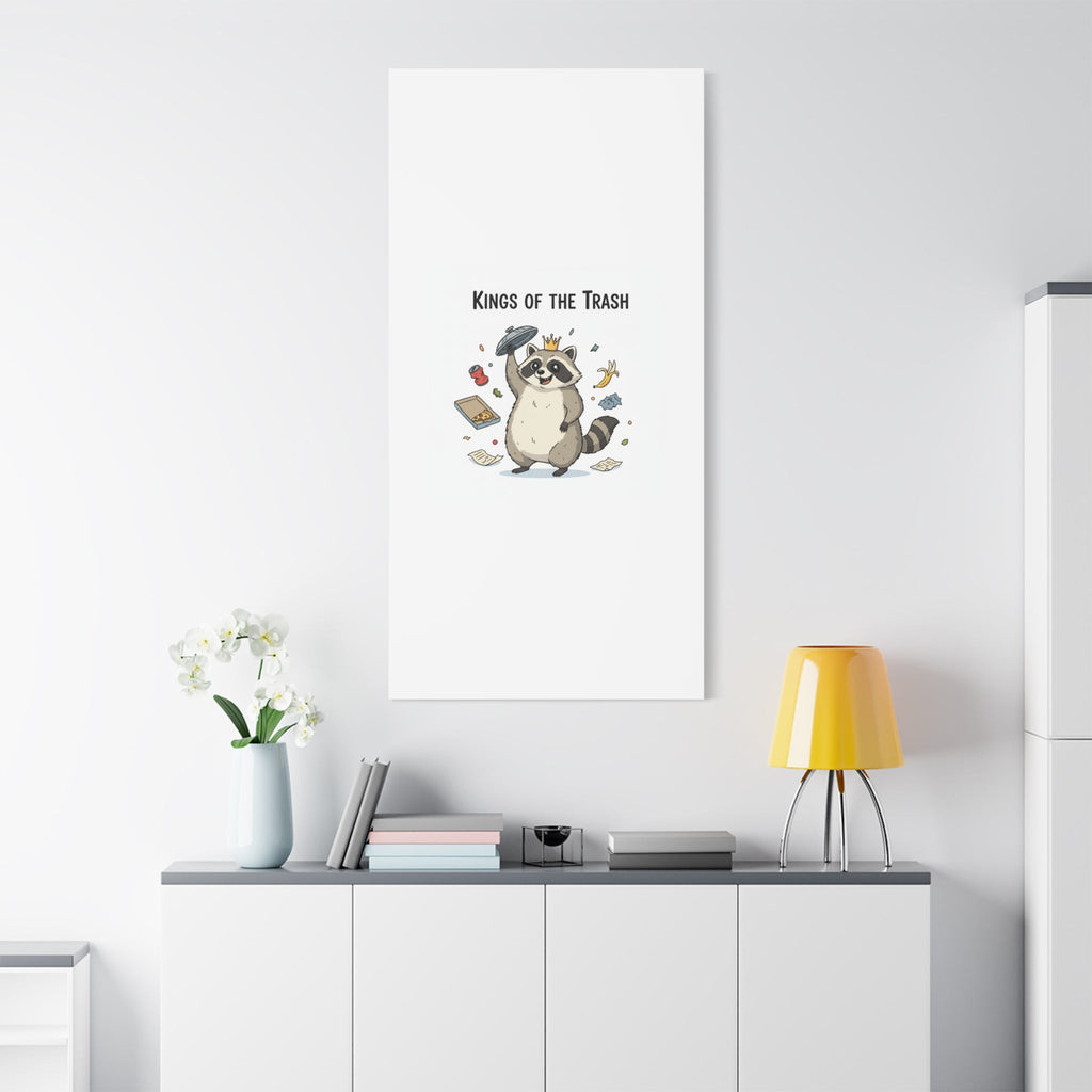 Kings of the Trash Canvas, Raccoon Doodle | Trash Panda, Goofy Critter Art