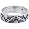 GreaterGood Zig Zag Paw Oxidized Sterling Silver Ring