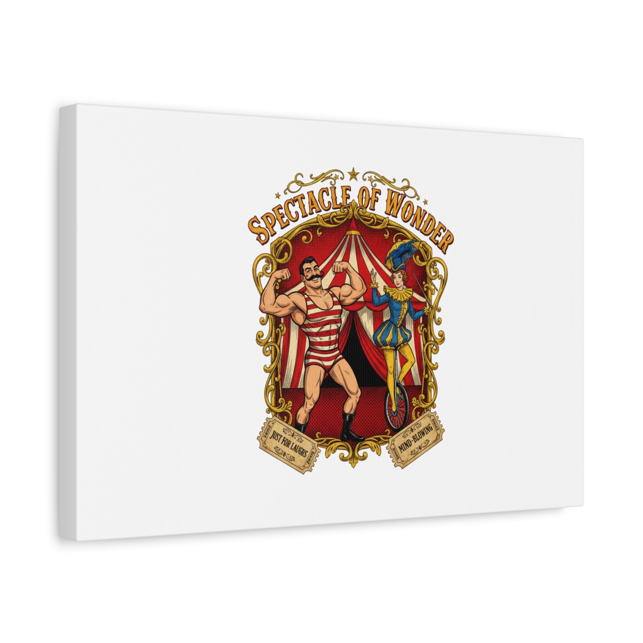 Spectacle of Wonder Circus Art Print, Canvas | Vintage Carnival Design