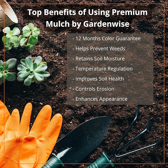 Premium Red Wood Mulch for Indoor, Patio, Potting Media, Gardens, Lawns, and Landscaping (1.3 CF - 37 L - 39 QTS)