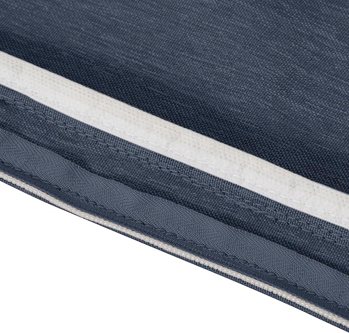 Classic Accessories Montlake Water-Resistant 25 x 18 x 4 Inch Patio Lounge Back Cushion, Heather Indigo Blue, Outdoor Loveseat Cushions
