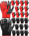 Nuogo 24 Pairs Gardening Gloves for Men Women Rubber Coated Landscaping Work Gloves Safety Work Construction