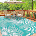 HiiARug Outdoor Rug 6x9Ft Waterproof for Patios Clearance, Reversible Plastic Straw Patio Mat Large Area Rugs RV Mats for Outside Trailers Campers Porch Deck Beach Backyard ﻿