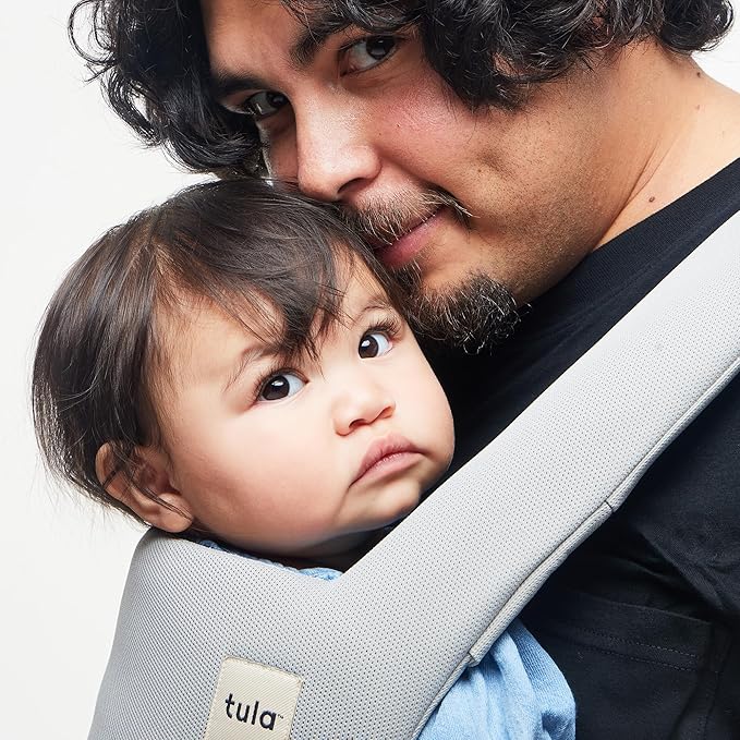 Baby Tula Explore Carriers - Breathable Baby Carrier Newborn to Toddler - Adjustable Toddler Carrier - Multiple Ergonomic Positions Front and Back - Ergonomic Fit for 7-45 lb - Mesh, Overcast