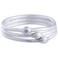GreaterGood Tiny Dots Fused Trio Ring - Handmade Karen Hill Tribe Silver