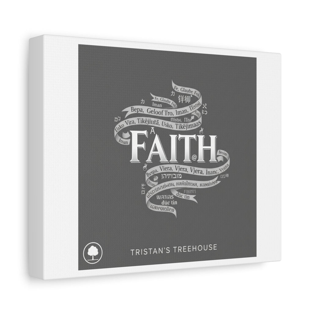 handwritten faith ribbon Canvas | sketch aesthetic, doodle design