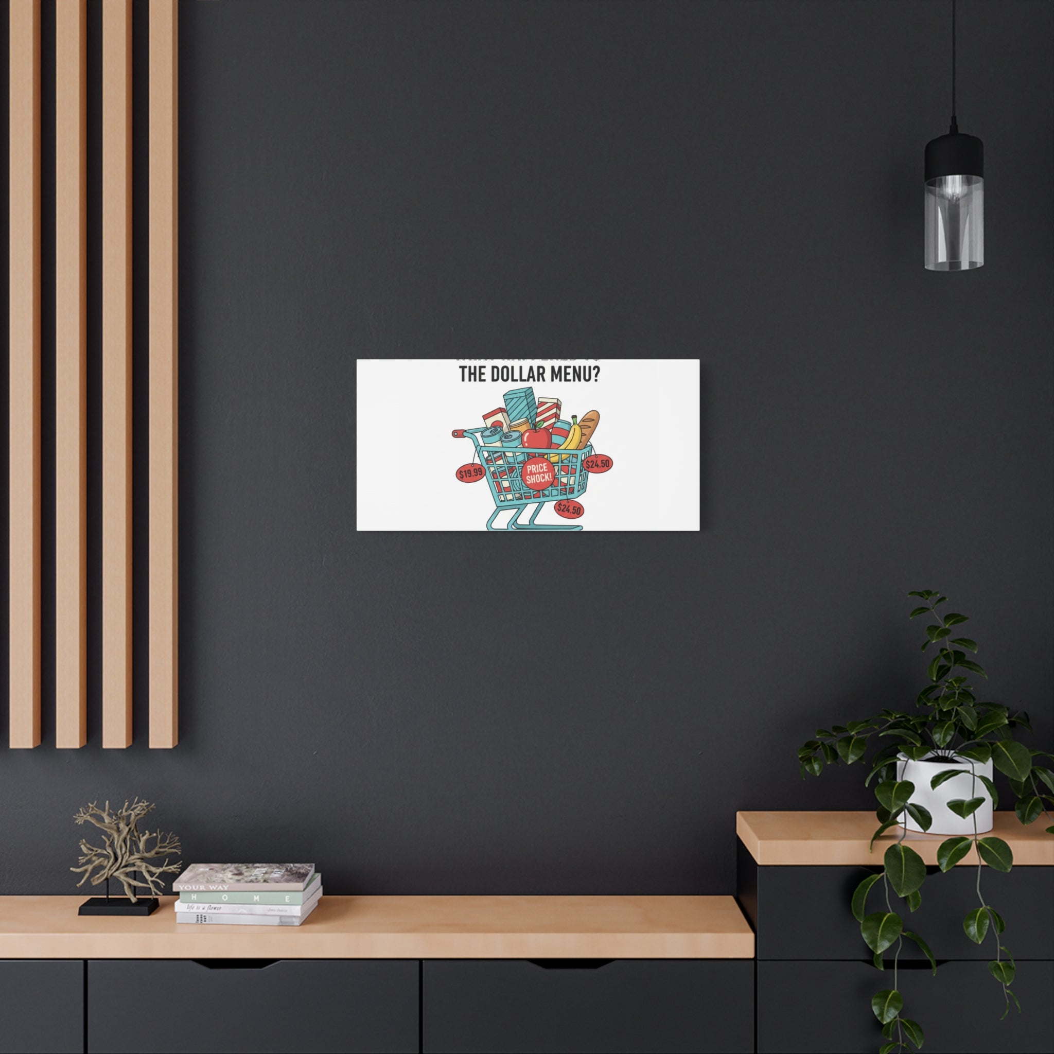 What Happened to the Dollar Menu? Canvas | Grocery Prices Meme, Price Shock Wall Art