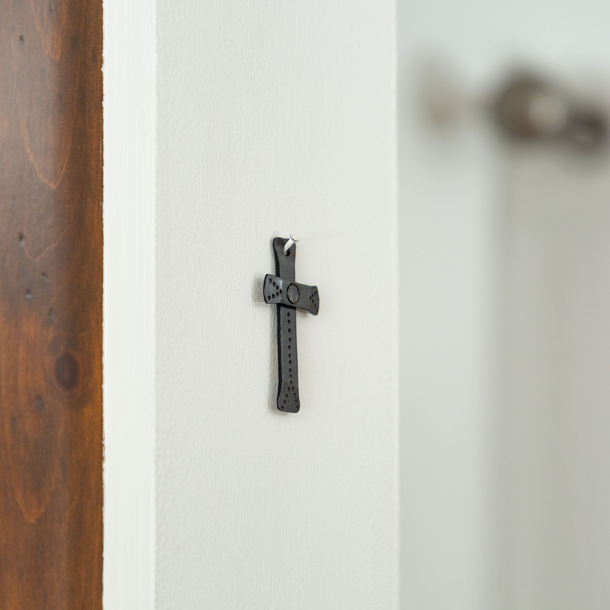 GreaterGood Hand-Forged Iron Cross Decorative Home Accent from India