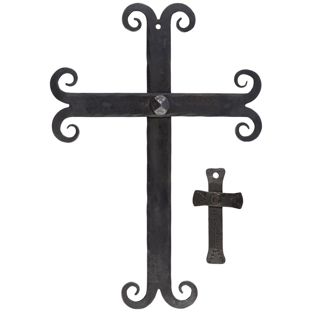 GreaterGood Hand-Forged Iron Cross Decorative Home Accent from India