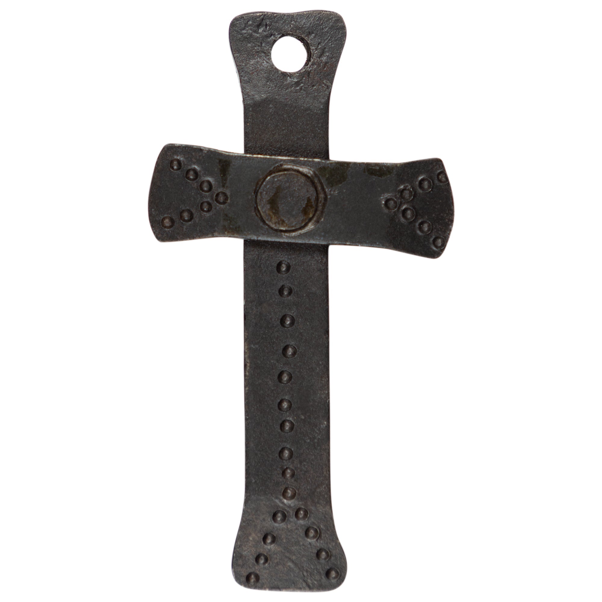 GreaterGood Hand-Forged Iron Cross Decorative Home Accent from India