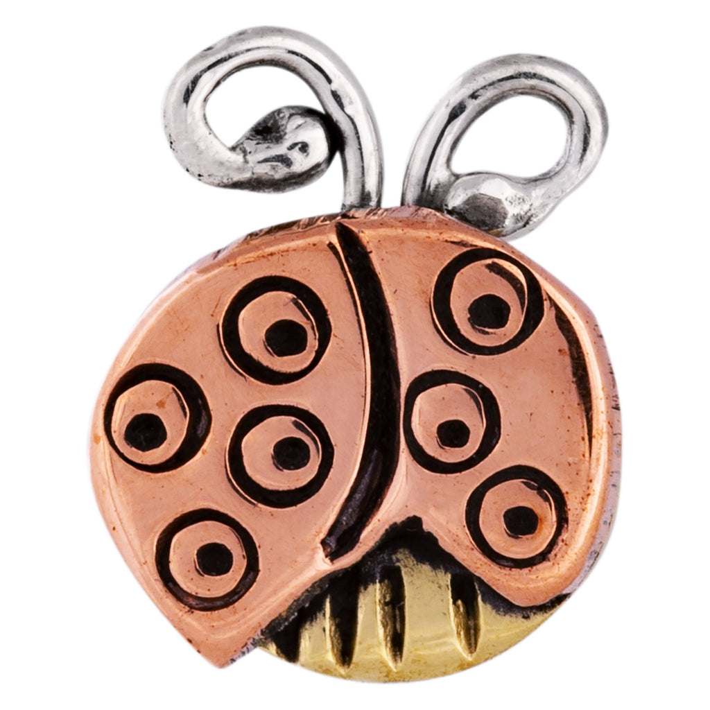 GreaterGood Sweet Ladybug Post Earrings - Mixed Metals