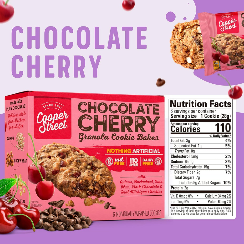 Cooper Street Chocolate Cherry Granola Bakes, 6 oz (Pack of 6)