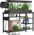 30-40 Gallon Aquarium Stand: Heavy Duty With Power Outlets and Cabinet for Tank Accessories Storage - Metal Frame, 1000LBS Capacity, Suitable for Fish & Reptile Terrariums