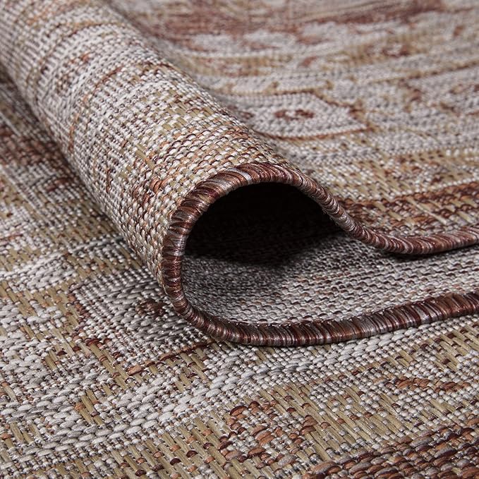 Keen Home Design Terrace Outdoor Runner Rug - 2x10 Washable Indoor/Outdoor Rug for Patio, Kitchen, Balcony, Beach, Garden, Deck and Porch, Size: 2'2"x9'11"