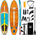 11' Inflatable Stand Up Paddle Board – Extra Wide SUP for Adults & Kids of All Skill Levels, Stable Paddleboard with Pump, Fins, Backpack, Accessories & Waterproof Phone Pouch