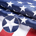 American Flag 20x30 Outside, US Flags for Outdoor Indoor, Heavy Duty Durable, Deluxe Embroidered Stars, Brass Grommets, Sewn Stripes, Vivid Color, Fade Resistant and waterproof