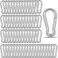 M5 Spring Snap Hook Carabiners, Carabiner Clip, Heavy Duty Galvanized Steel Spring Clip, Quick Link Key Chain for Swing Hammock Gym Outdoor, Holding Capacity