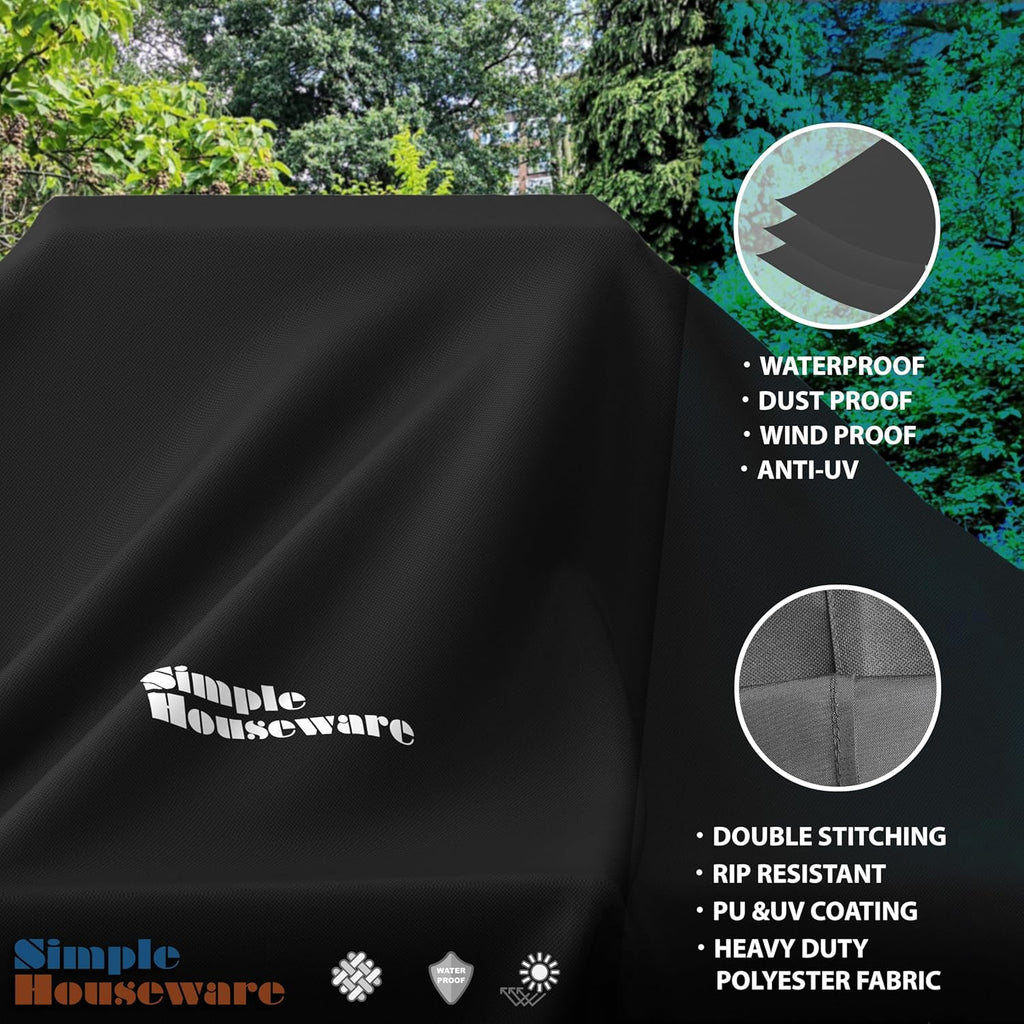 Simple Houseware 32 in. Waterproof Heavy Duty Gas BBQ Grill Cover, Weather-Resistant Polyester