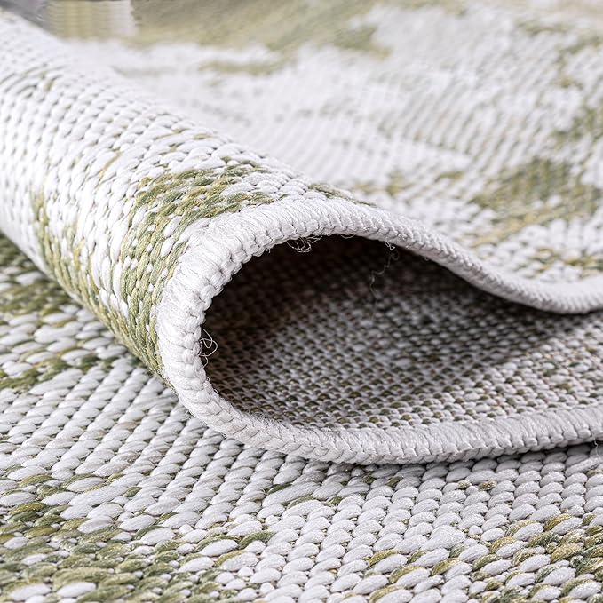 Keen Home Design Terrace Outdoor Area Rug - 10x14 Washable Indoor/Outdoor Rug for Patio, Kitchen, Balcony, Beach, Garden, Deck and Porch, Size: 10'x14'