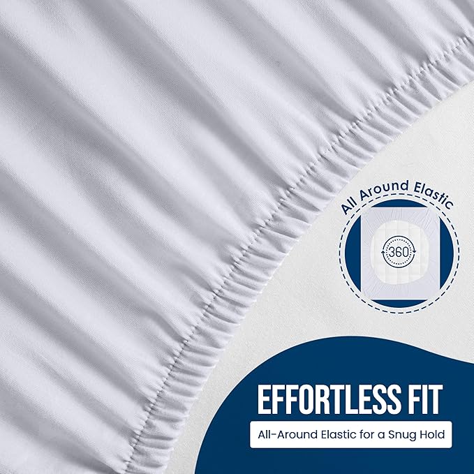 Utopia Bedding Waterproof Mattress Protector California King Size 2 Pack, 200 GSM Breathable Terry Mattress Cover, Fitted Style with Stretchable Pockets (White)