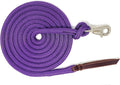 Premium 1/2" Samson EQ Yacht Braid Lead Rope with Nickel Trigger Bull Snap. Option for 12ft, 14ft and 16ft Lengths (Purple, 14 FT)