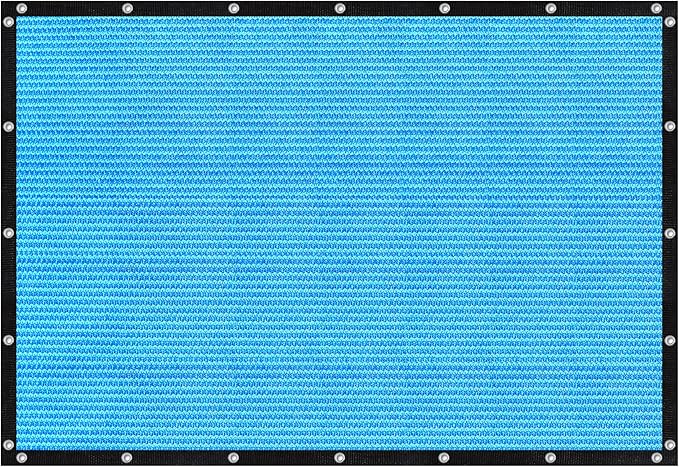 VICLLAX Shade Fabric Sun Shade Cloth with Every 2 FT Grommets for Patio Garden Pergola Cover Canopy 5x23 FT, Mixed Turquoise