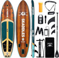 11' Inflatable Stand Up Paddle Board – Extra Wide SUP for Adults & Kids of All Skill Levels, Stable Paddleboard with Pump, Fins, Backpack, Accessories & Waterproof Phone Pouch
