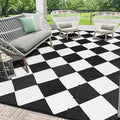 HEBE Outdoor Rug Waterproof 8x10, Reversible Plastic Straw Rug RV Camping Rug, Indoor Outdoor Patio Mat Clearance, Outside Carpet for Porch,Deck,Camper,Balcony,Backyard,Picnic