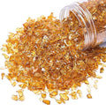 TWINKLING High Luster Crushed Glass Glitter, Broken Glass, Fire Glass Gems Chips for Fire Pit, DIY Resin Art, Epoxy Crafts, Geode Painting, Aquarium Decoration, 6-9mm(370g/13oz.) (Dark Amber)