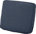 Classic Accessories Montlake Water-Resistant 25 x 18 x 4 Inch Patio Lounge Back Cushion, Heather Indigo Blue, Outdoor Loveseat Cushions