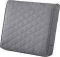 Classic Accessories Montlake FadeSafe Water-Resistant 25 x 22 x 4 Inch Wide Back Patio Quilted Lounge Cushion, Grey