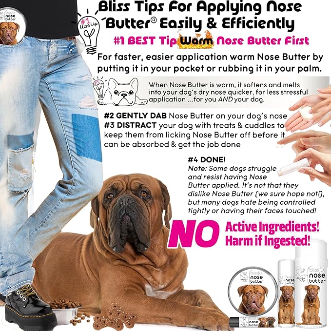 The Blissful Dog Douge de Bourdeaux Unscented Nose Butter, 16oz