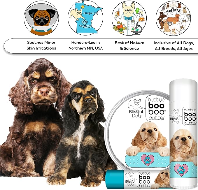 The Blissful Dog .50 oz Tube Cocker Spaniel Booboo Butter