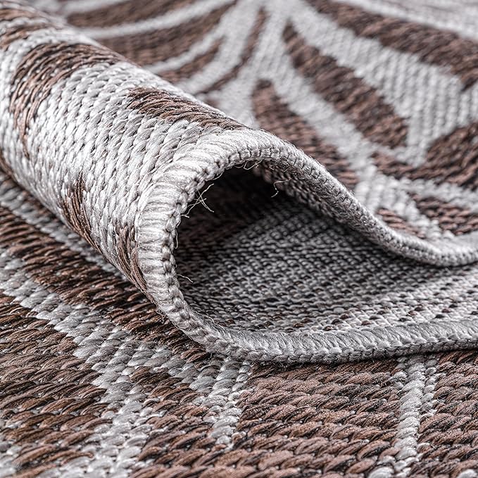 Keen Home Design Terrace Outdoor Round Rug - 8ft Round Washable Indoor/Outdoor Rug for Patio, Kitchen, Balcony, Beach, Garden, Deck and Porch, Size: 7'7" Round