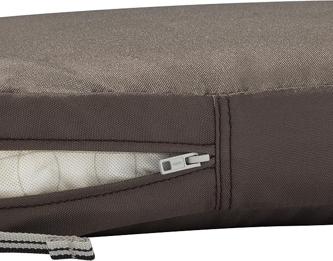 Classic Accessories Ravenna Seat Cushion, 21x21x3 Inch (Pack of 1), Dark Taupe 4 Sq Ft, Chair Seat Cushion