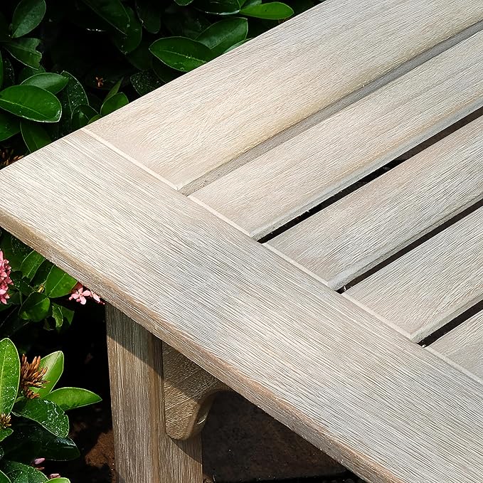 Cambridge Casual Teak Auburn Outdoor Console Table, Solid Indonesian Teak Wood in Weathered Gray Finish, Stylish and Durable Patio Accent or Plant Table for Porch, Deck, Garden, or Outdoor Entryway
