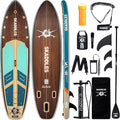 11' Inflatable Stand Up Paddle Board – Extra Wide SUP for Adults & Kids of All Skill Levels, Stable Paddleboard with Pump, Fins, Backpack, Accessories & Waterproof Phone Pouch