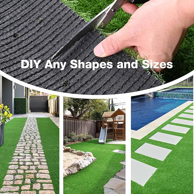 Yescom Sports Sled Strips Turf Gym Turf Flooring for Weight Sled Push Gym Equipment Outdoor Indoor Use 50'x3'x2PCS(300 Sq.Ft) 0.8" H