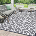 HEBE Outdoor Rug Waterproof 5x8, Plastic Straw Rug Camping Rug, Reversible Outdoor Patio Rugs RV Mat Clearance, Indoor Outside Floor Carpet for Porch,Deck,Camper,Balcony,Backyard