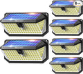TECKNET 461 LED Solar Powered Outdoor Lights, 270° Angle & 3 Lighting Modes Motion Sensor Light Outdoor, Security Solar Lights Waterproof for Fence Front Door Yard Deck Garden Garage House - 6 Pack