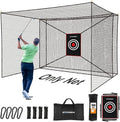 Storgem Golf Batting Cage Net with Extra Striking Net, Net Only, Heavy Duty Golf Hitting Practice Net, Backyard Batting Cage for Sports Training