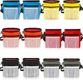 Hillban 12 Pcs Dog Treat Training Pouch Dog Treat Bag with Waist Shoulder Strap Bulk 6 Colors Convenient Pouch 3 Ways to Wear Drawstring Closure Holder for Treats Kibbles